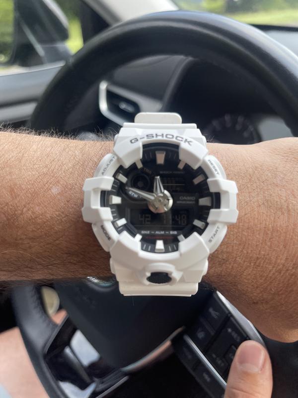  G-Shock Casio Men's Quartz Resin Casual Watch, Color:White  (Model: GA-700-7ACR) : Clothing, Shoes & Jewelry