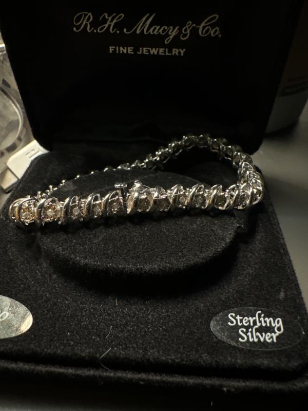 Macy s Diamond Tennis Bracelet in Sterling Silver 1 2 ct. t.w. Macy s