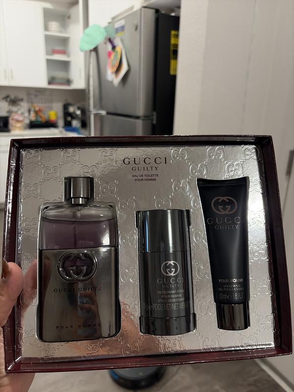 Guilty Pour Homme Eau de Toilette for Men Trio Gift Set