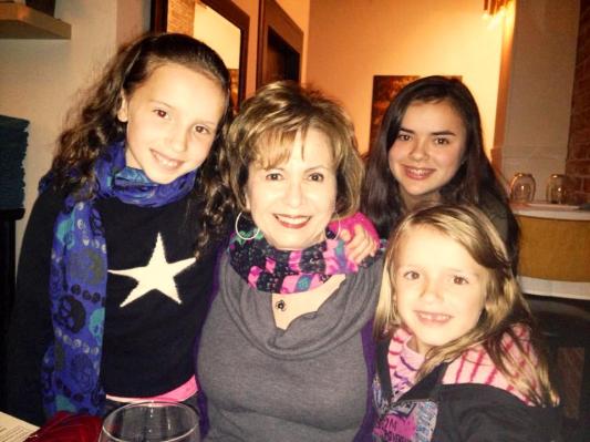 Celebrating my 73rd BDAY with granddaughters