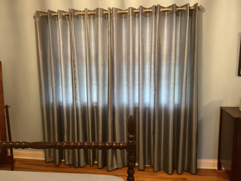 View of open curtains opened and closed.