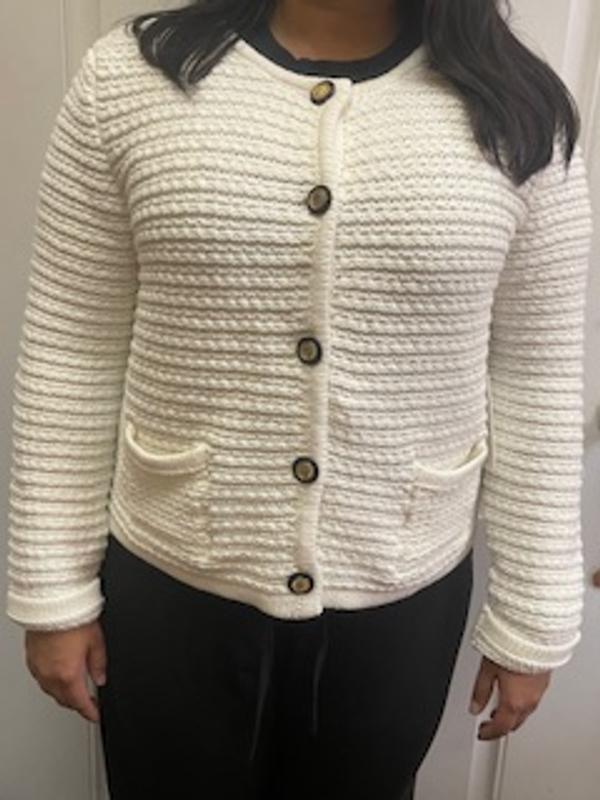 ジャケット・アウター POCKET DETAIL KNIT CARDIGAN Light Weight Sweaters for Women Casual Oversized Button Up