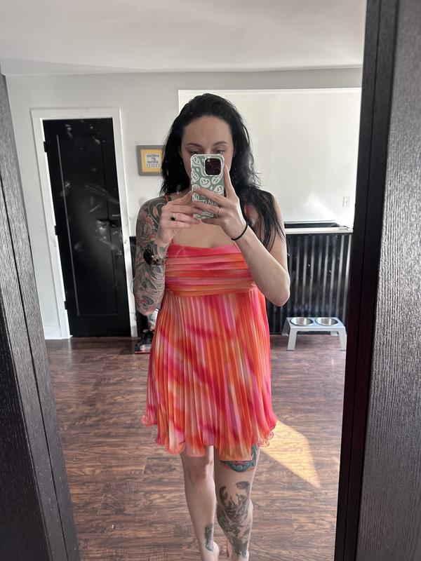 Juniors' Pleated Mini Dress