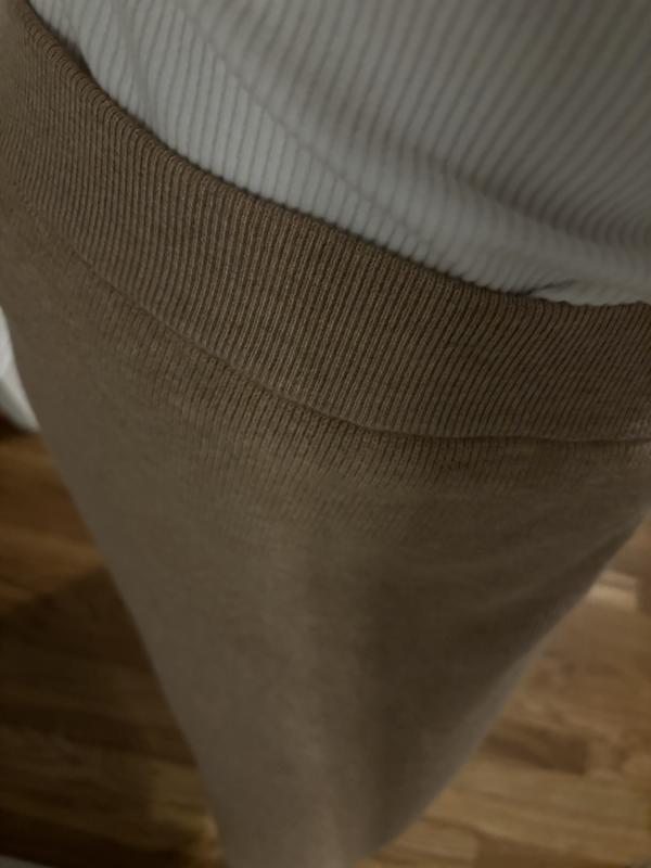 Close up of ribbed sweater material