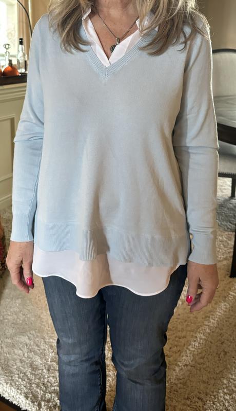 売れ筋商品|||スタイルアンドコー ニット&セーター アウター レディース Women's Twofer Layered-Look Sweater Top, Created for Macy's Deep Black Style & Co Women's Twofer Layered-Look Sweater Top, Created