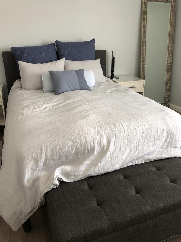 Duvet cover and standard pillow shams (blue euro shams and accent pillows not included)