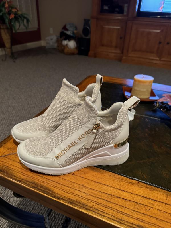 マイケルコース★Willis Stretch Knit Trainer Michael Kors Willis Knit Trainer Wedge Sneakers - Macy's