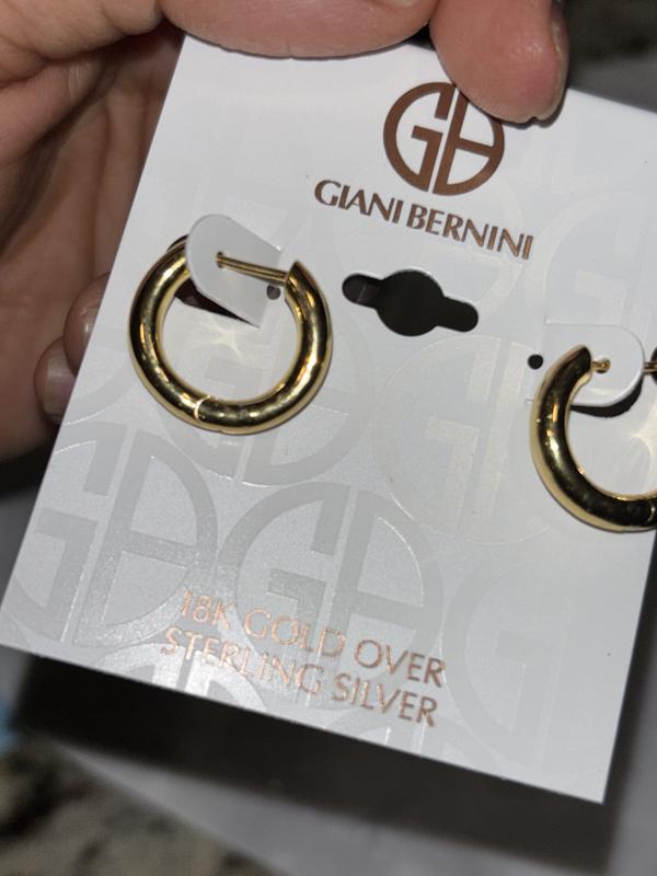 Small Hoop Earrings in 18k Gold-Plated Sterling Silver (also in Sterling Silver), 3/4", Exclusively at Macy's