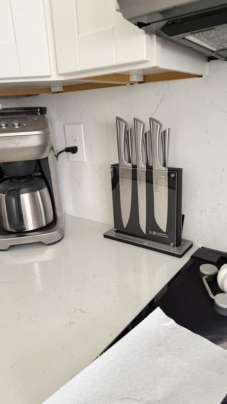 My new knife set in my new kitchen!!!