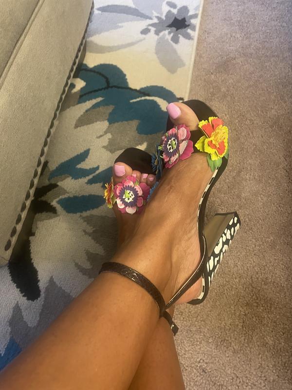 Betsey johnson alyna store floral embellished sandal