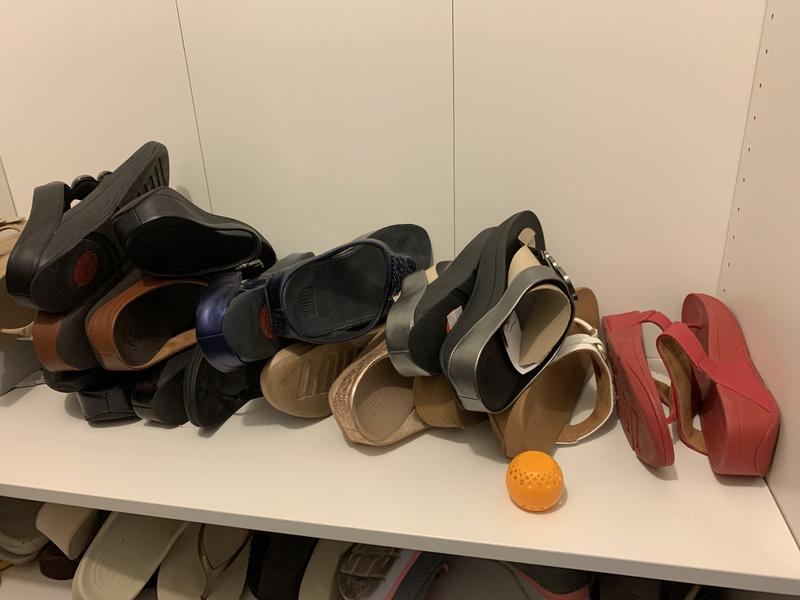 My small collection of Fit Flops in most colors.