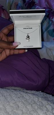 Diamond Basketball and Hoop Pendant Necklace in Sterling Silver (1/10 ct. t.w.)