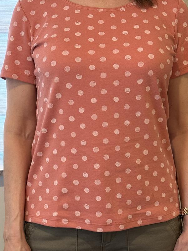 Style & Co Women's Printed Short Sleeve Scoop-Neck Top