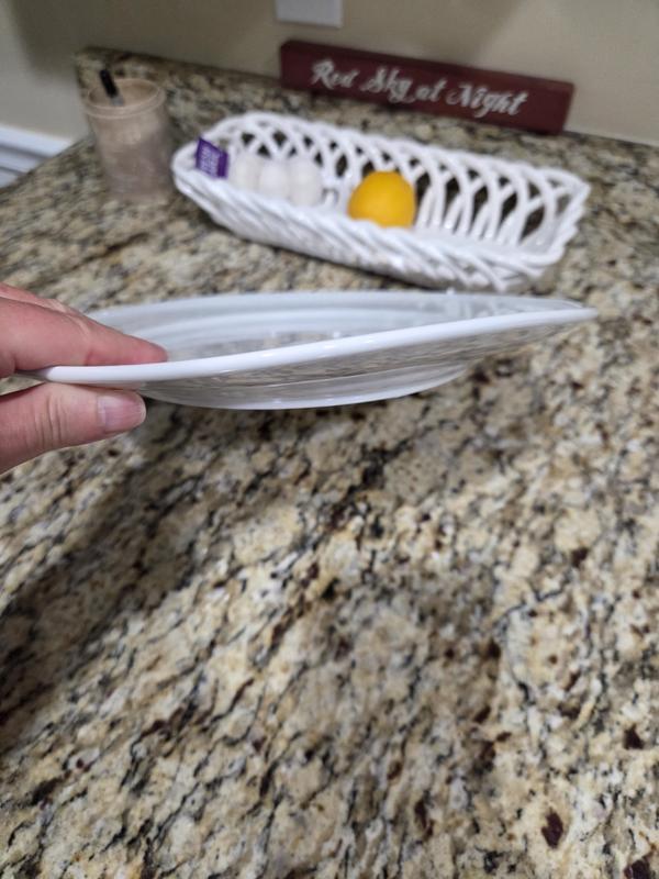 One end of the platter is bowed versus the other level end.