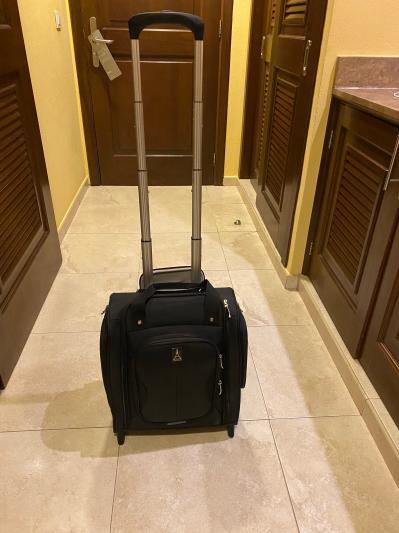 Front view with extended handle