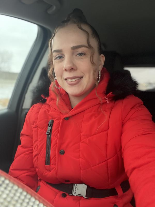 Only picture I have, but it shows the beautiful color of the coat!