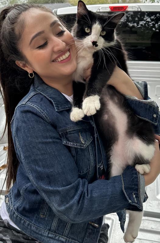 My daughter loved the jacket but there was one thing missing on the Macys Catalog picture displays a clover on actual jacket.  As a brand and it does not come with a clover. ☘️ also runs small got the medium. Fits like a fitted medium she is a size 4.