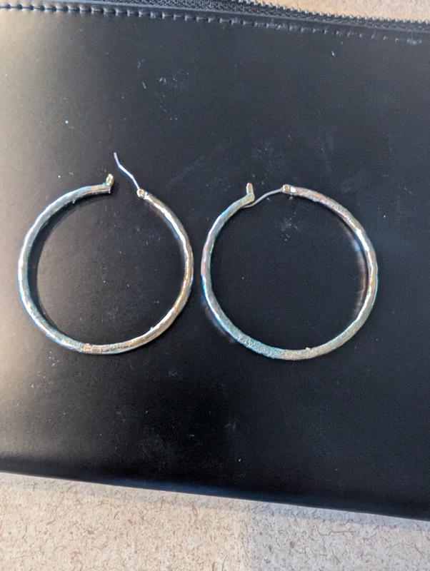 Style & Co Medium Hammered Hoop Earrings, 2