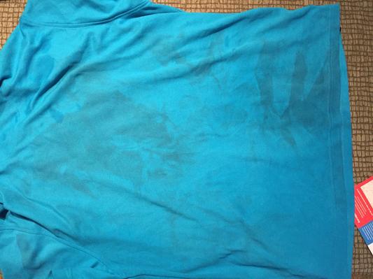 Blotches after first washing