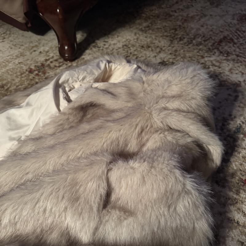 Macy my faux fur was in a ball and wrinkled. It looked like someone had returned it and faux fur was shipped to me without going through a Quality check.