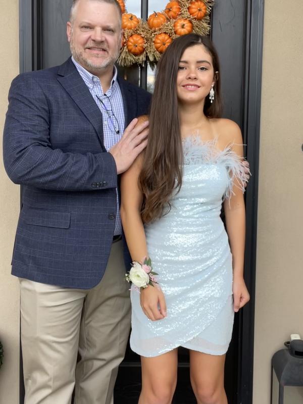 Second picture with our daughter on her homecoming, her dress also was from Macy’s BDarlin