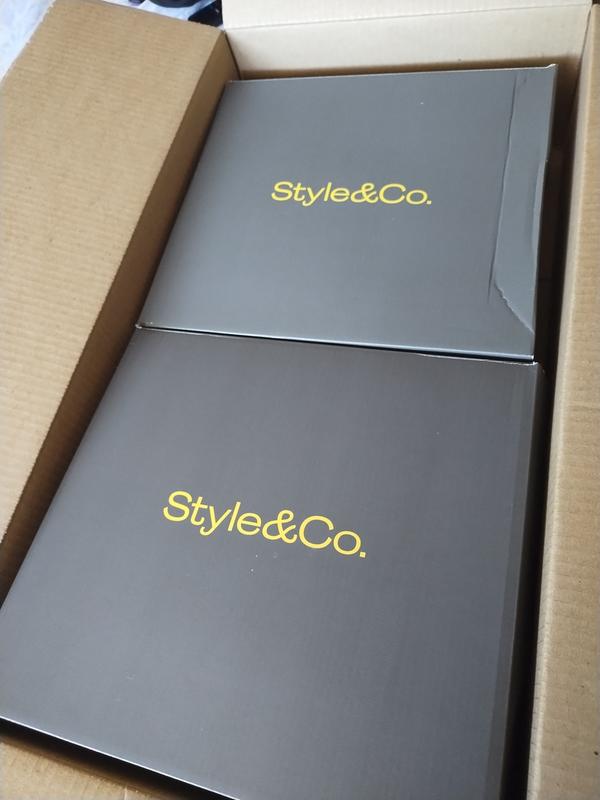 STYLE & COMPANY margoo riding boots in brown & blk