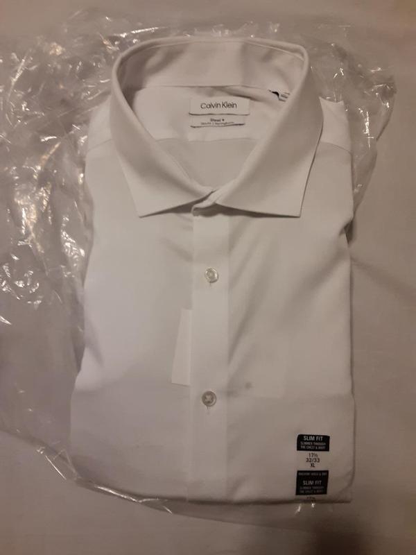 Men's Slim-Fit Non-Iron Herringbone French Cuff Dress Shirt