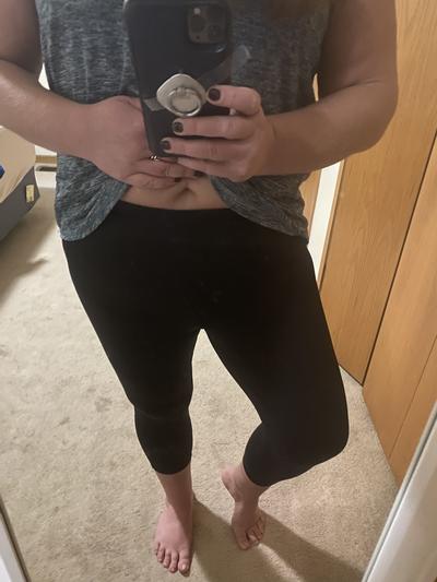 Just high enough on the waist