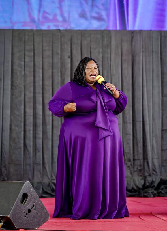 L I V D Plus Size Bella Donna Dress with Ribbon and Bishop Sleeves