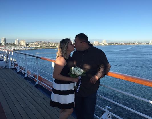 Just Married at Long Beach