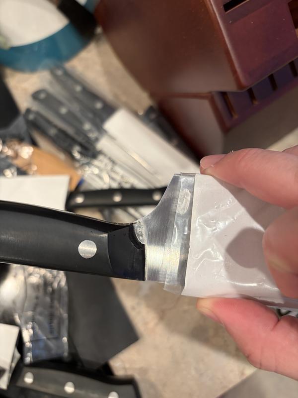 And it’s a main knife that’s chipped