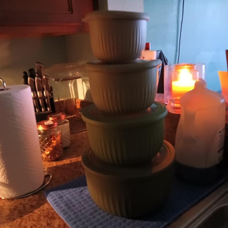 8-Pc. Round Nesting Bowl Set with Lids