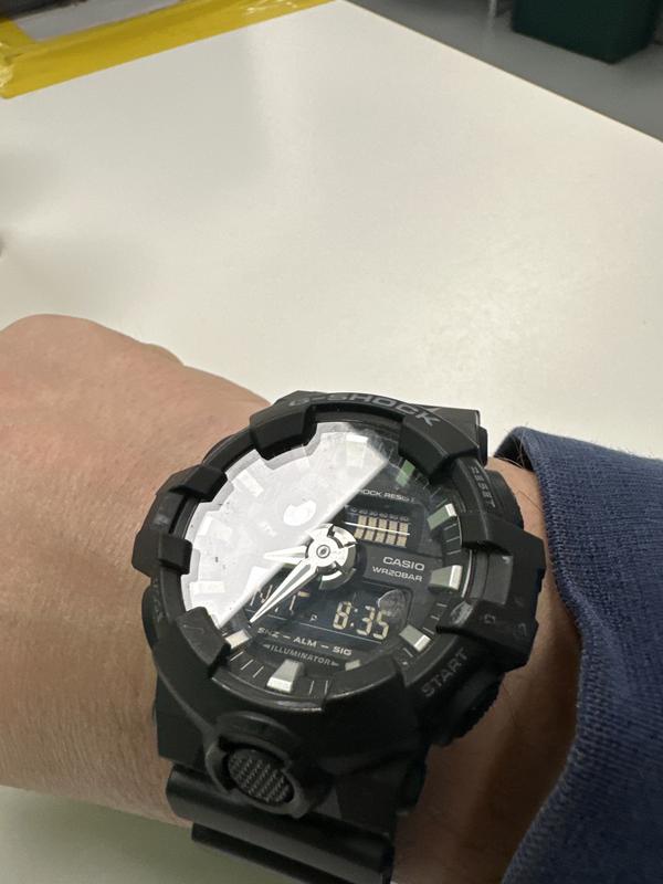 Men's Analog-Digital Black Resin Strap Watch 53x58mm GA-700-1B