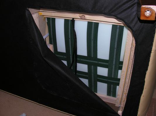 view inside bottom -- just foam & 2 strips webbing