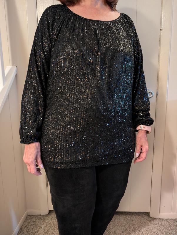 売れ筋商品|||ジェイエムコレクション カットソー トップス レディース Plus Size Printed Embellished Top, Exclusively at Macy's Deep Black JM Collection Blouse Plus Size Shirts & Tops - Macy's