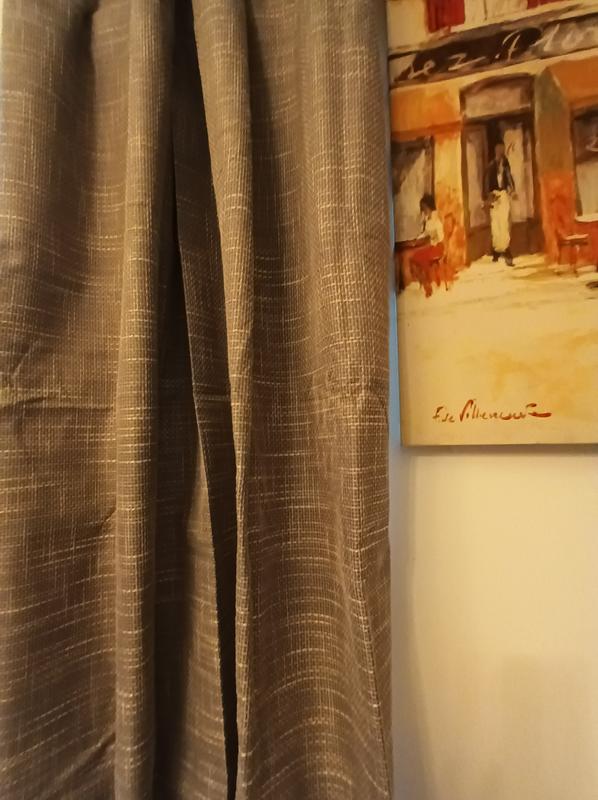 Kitchen burlap thermal 63" curtains (2 panels)