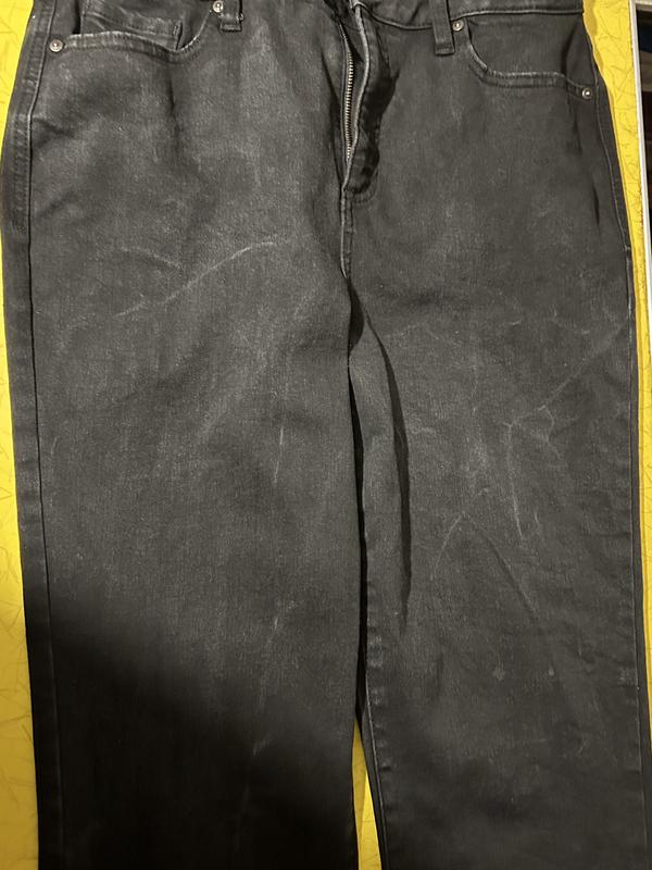 Black jeans faded and streaked after first wash