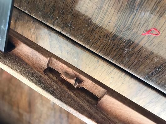 notch not finished correctly