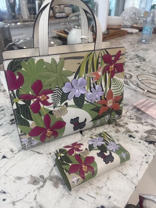 Radley London RHS Small Leather Appliqué Ziptop Grab Satchel Bag