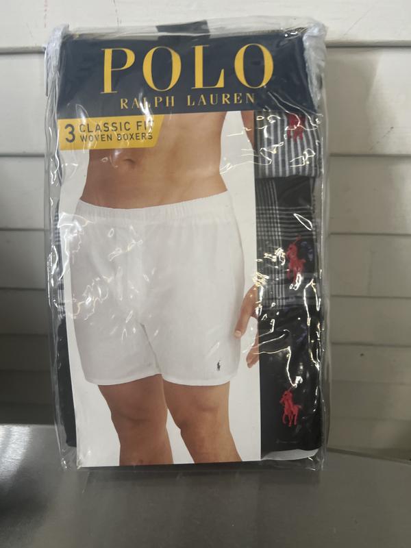 Polo Ralph Lauren Classic Fit Woven Boxers, Pack of 3