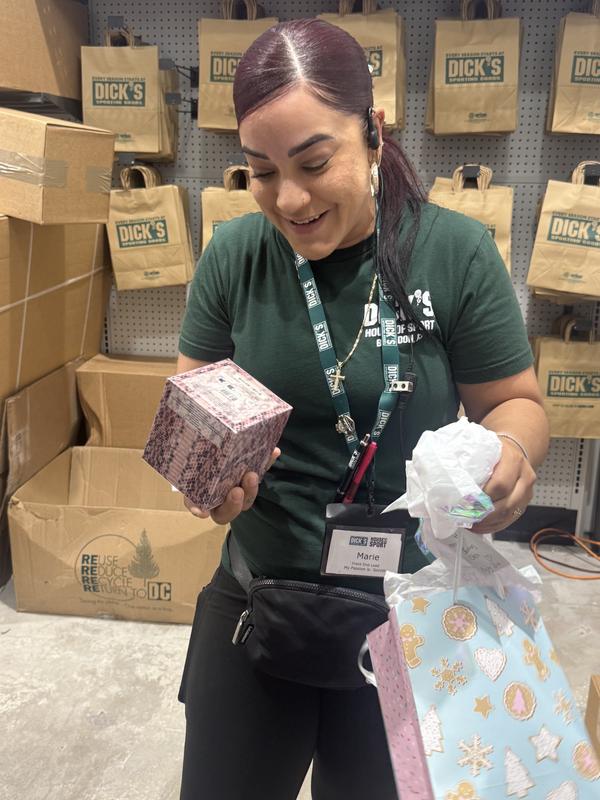 My bestie enjoying her gift