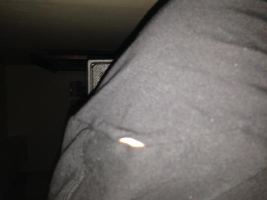 Rip at shoulder seam