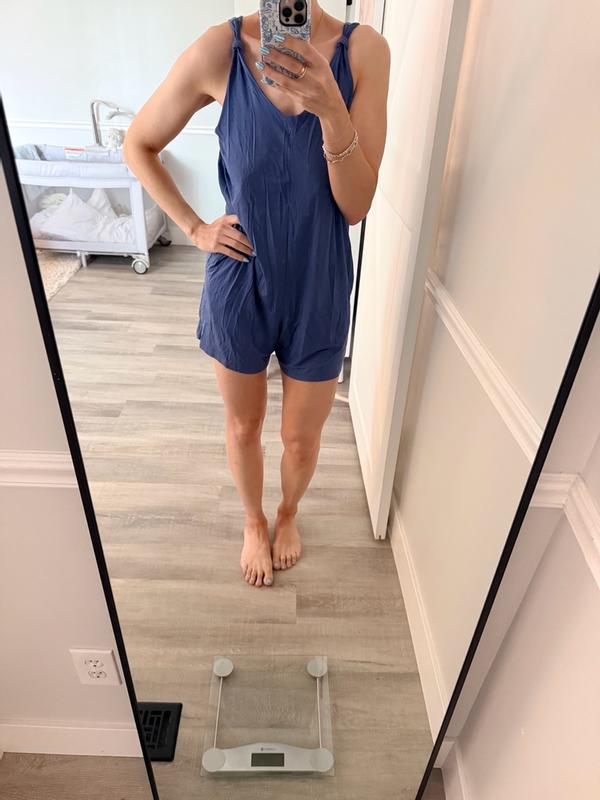 State of Day Women's Knotted Knit Tank Romper, Macy's Exclusive