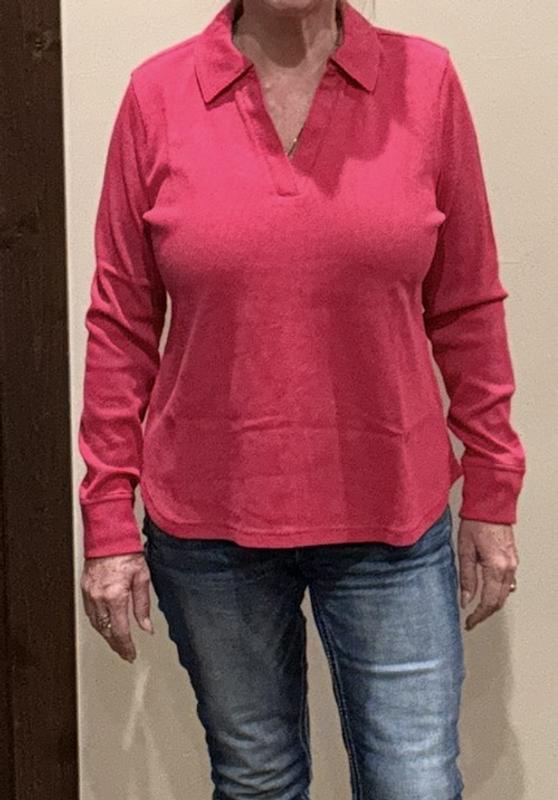 Bright pink blouse