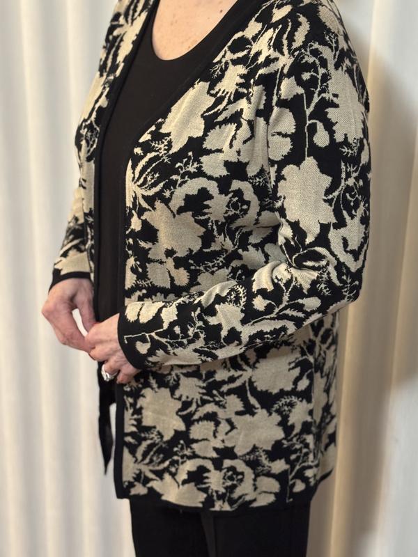 JM Collection Petite Floral-Print Open-Front Cardigan, Created for Macy ...