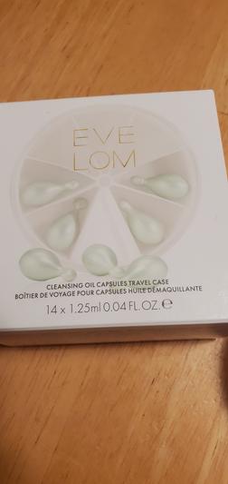 The box of Eve Lom cleansing oil
