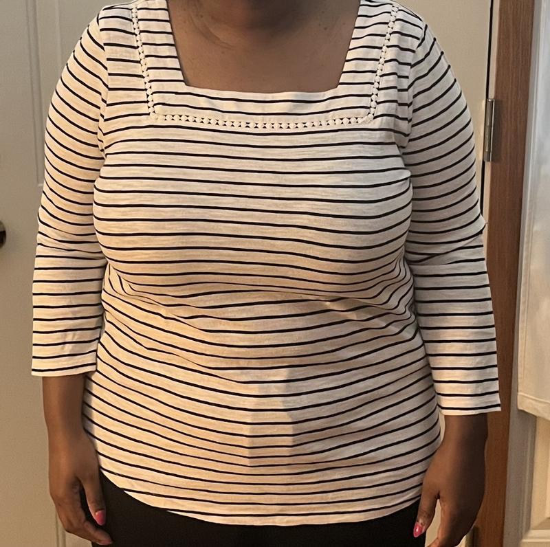売れ筋商品|||スタイルアンドコー カットソー トップス レディース Women's Printed Cotton Square-Neck Top, Exclusively at Macy's Fauna Navy Style & Co Women's Printed Square-Neck Cotton Top, Created