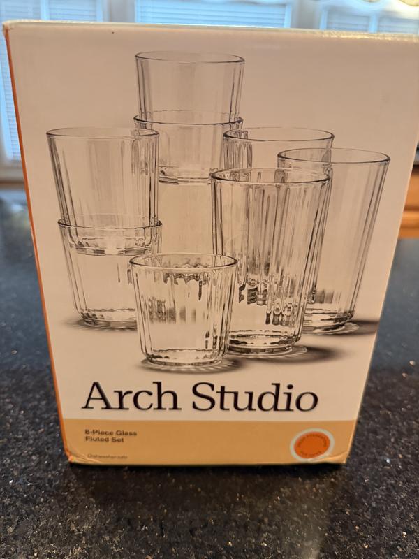 8 glass fluted set from Arch Studios