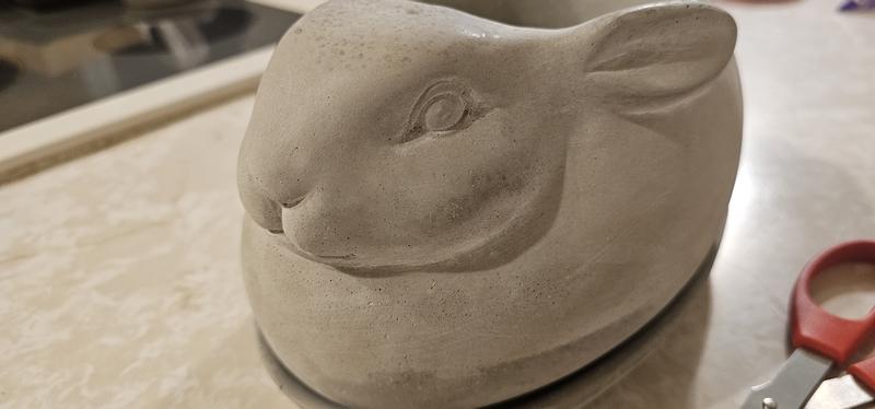 Cement Rabbit Planter with Saucer Set of 2 Pieces - Macy's