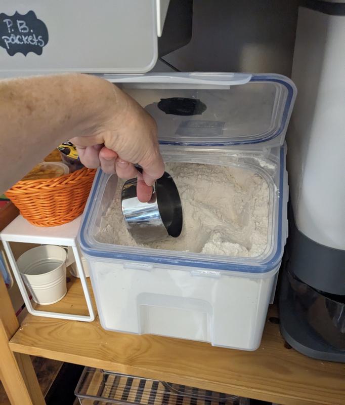 Scooping from container